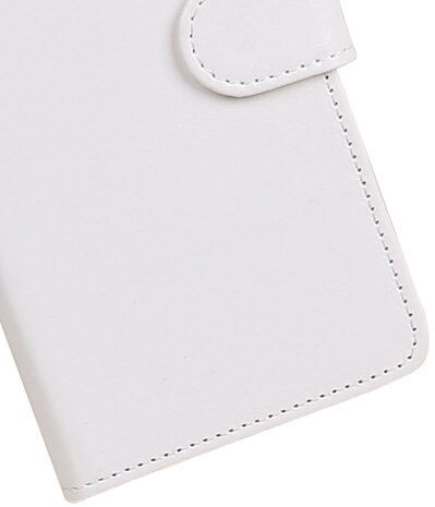 Wit Portemonnee Wallet Case Hoesje voor Huawei P Smart