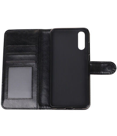 Zwart Portemonnee Wallet Case Hoesje voor Huawei P20