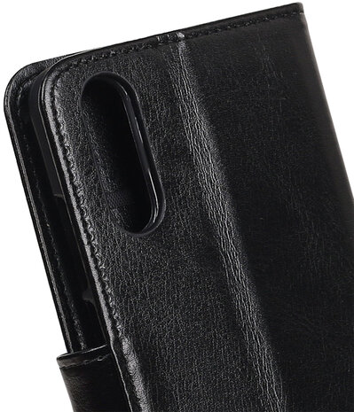 Zwart Portemonnee Wallet Case Hoesje voor Huawei P20