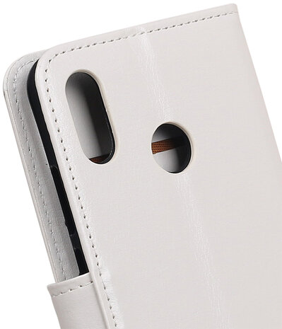 Wit Portemonnee Wallet Case Hoesje voor Huawei P20 Lite