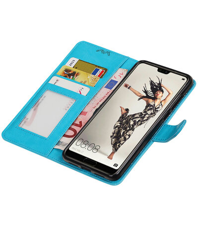 Turquoise Portemonnee Wallet Case Hoesje voor Huawei P20 Pro