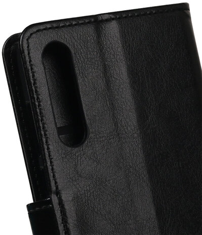 Zwart Portemonnee Wallet Case Hoesje voor Huawei P20 Pro