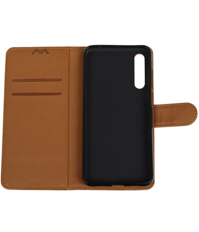 Bruin Pull-Up Wallet Case Hoesje voor Huawei P20 Pro