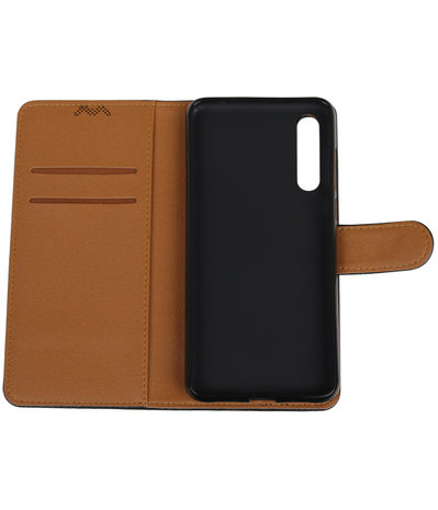 Zwart Pull-Up Wallet Case Hoesje voor Huawei P20 Pro