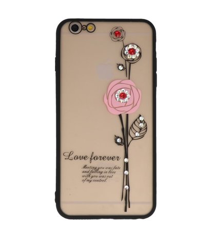 Roze Love Forever back case Hoesje voor Apple iPhone 6 / 6s Plus