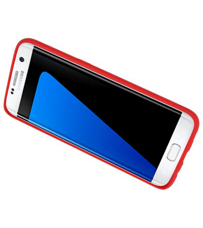 Rood Hardcase cover Hoesje voor Samsung Galaxy S7 Edge