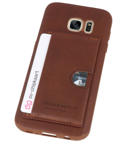 Bruin Hardcase cover Hoesje voor Samsung Galaxy S7