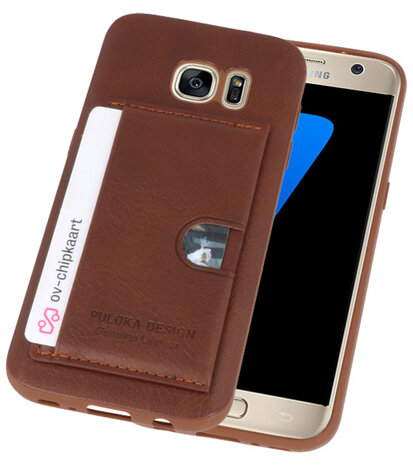 Bruin Hardcase cover Hoesje voor Samsung Galaxy S7