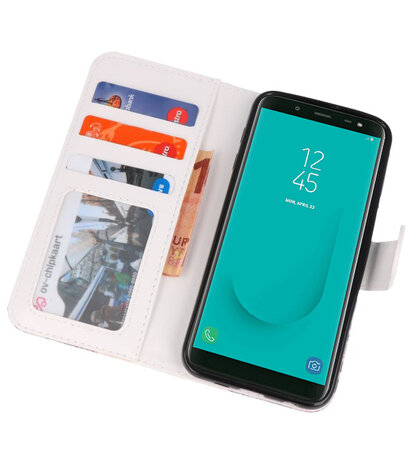 Tempel 1 booktype wallet case Hoesje voor Samsung Galaxy J6 2018