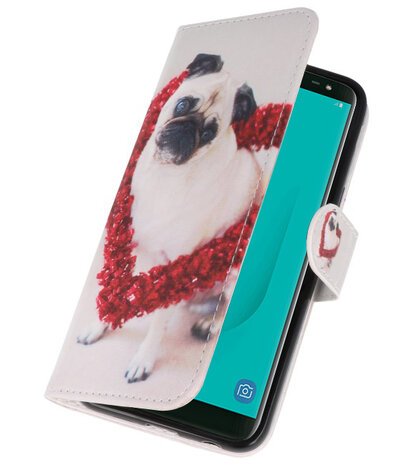 Hond booktype wallet case Hoesje voor Samsung Galaxy J4 2018