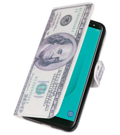 Dollar booktype wallet case Hoesje voor Samsung Galaxy J4 2018