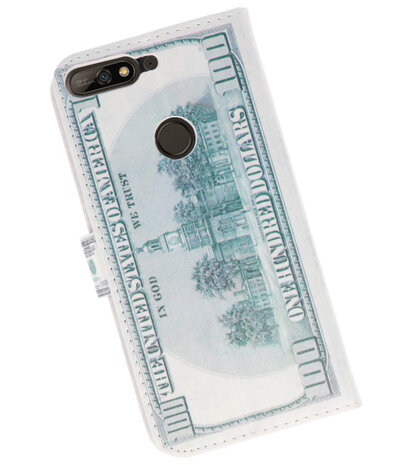 Dollar booktype wallet case Hoesje voor Huawei Y7 Prime 2018