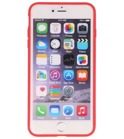 Rood Zacht TPU met Ringhouder hoesje voor Apple iPhone 7 Plus / 8 Plus