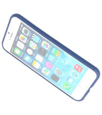 Navy Zacht TPU met Ringhouder hoesje voor Apple iPhone 6 / 6s