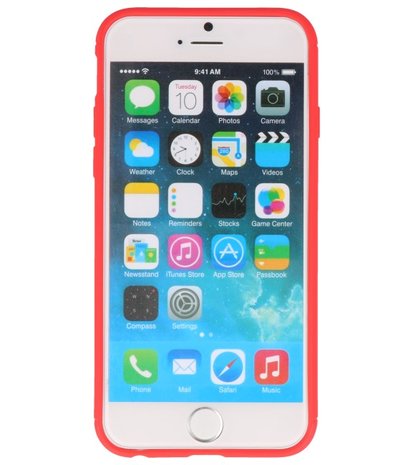 Rood Zacht TPU met Ringhouder hoesje voor Apple iPhone 6 / 6s