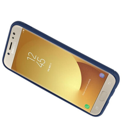 Navy Zacht TPU met Ringhouder hoesje voor Samsung Galaxy J7 2017 / Pro