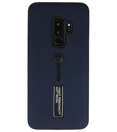 Navy Stand Case hoesje voor Samsung Galaxy S9 Plus