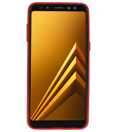 Rood Magneet Stand Case hoesje voor Samsung Galaxy A8 2018