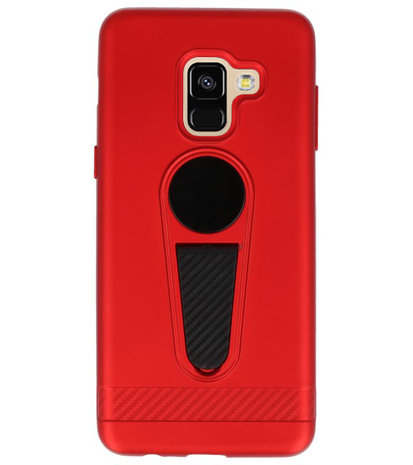 Rood Magneet Stand Case hoesje voor Samsung Galaxy A8 2018