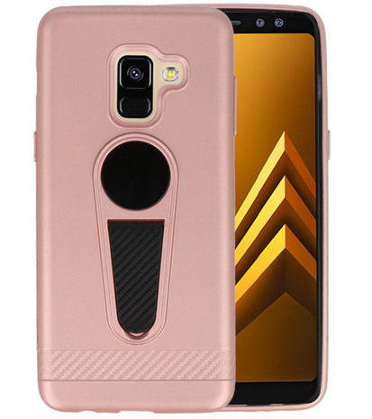 Roze Magneet Stand Case hoesje voor Samsung Galaxy A8 2018