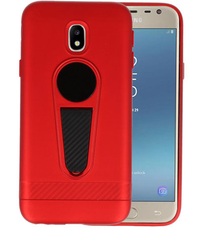 Rood Magneet Stand Case hoesje voor Samsung Galaxy J3 2017