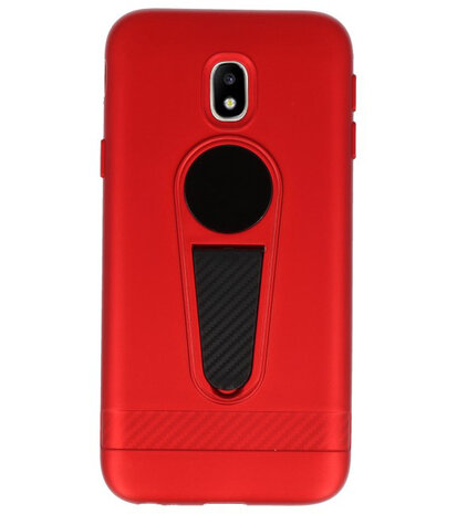 Rood Magneet Stand Case hoesje voor Samsung Galaxy J3 2017