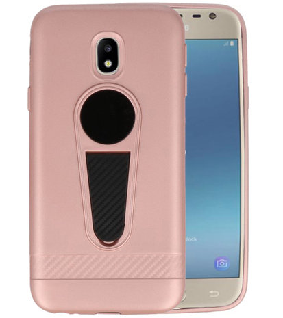 Roze Magneet Stand Case hoesje voor Samsung Galaxy J3 2017