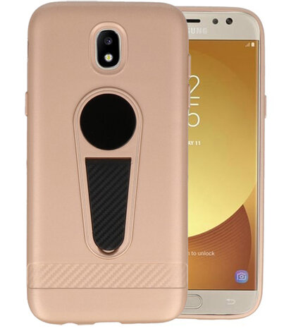 Goud Magneet Stand Case hoesje voor Samsung Galaxy J5 2017