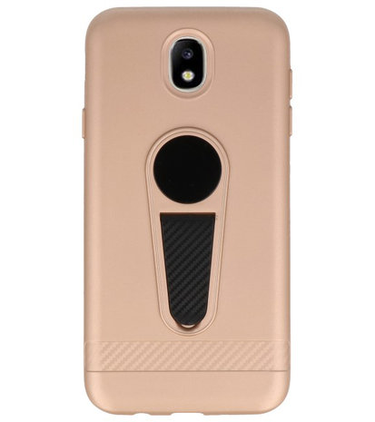 Goud Magneet Stand Case hoesje voor Samsung Galaxy J7 2017 / Pro