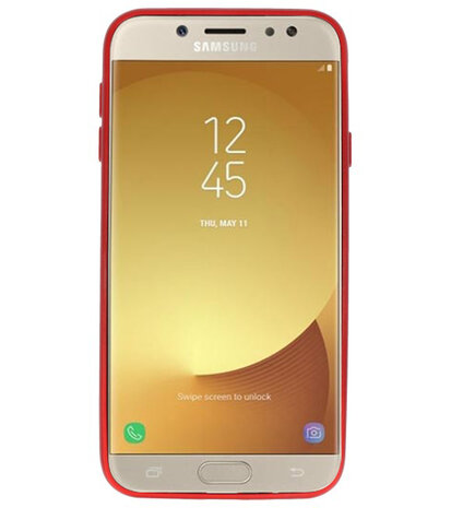 Rood Magneet Stand Case hoesje voor Samsung Galaxy J7 2017 / Pro