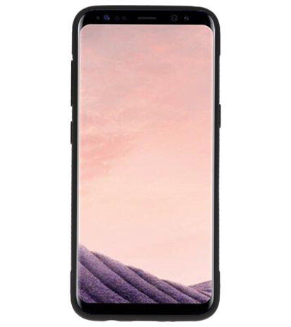  Zwart Pantser TPU met Ringhouder hoesje voor Samsung Galaxy S8