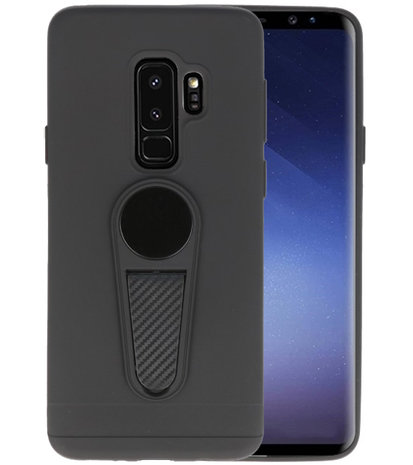 Zwart Magneet Stand Case hoesje voor Samsung Galaxy S9 Plus