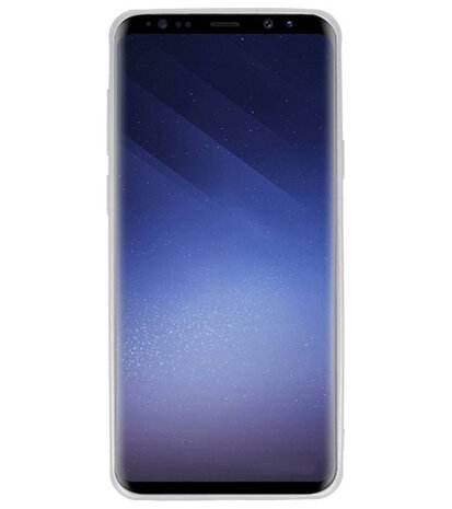 Zilver Carbon serie Zacht Case hoesje voor Samsung Galaxy S9 Plus