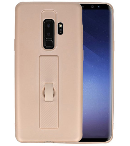 Goud Carbon serie Zacht Case hoesje voor Samsung Galaxy S9 Plus