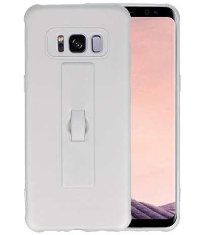 Zilver Carbon serie Zacht Case hoesje voor Samsung Galaxy S8