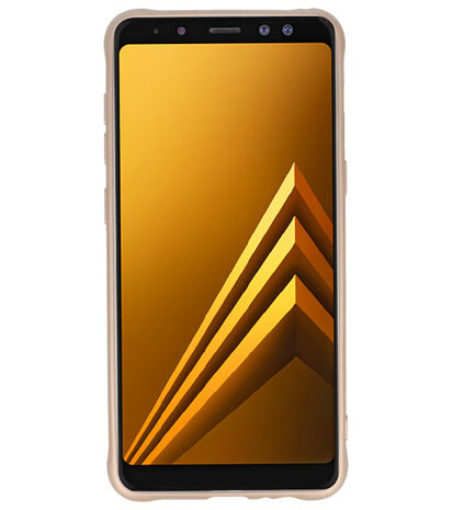 Goud Carbon serie Zacht Case hoesje voor Samsung Galaxy A8 2018