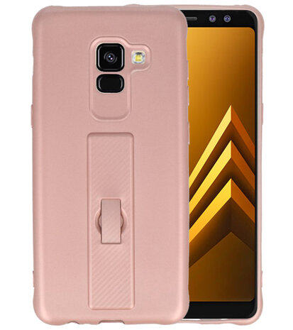 Roze Carbon serie Zacht Case hoesje voor Samsung Galaxy A8 2018