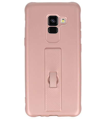 Roze Carbon serie Zacht Case hoesje voor Samsung Galaxy A8 2018