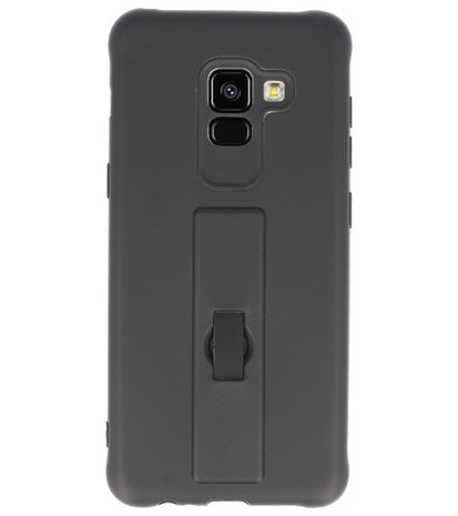 Zwart Carbon serie Zacht Case hoesje voor Samsung Galaxy A8 2018