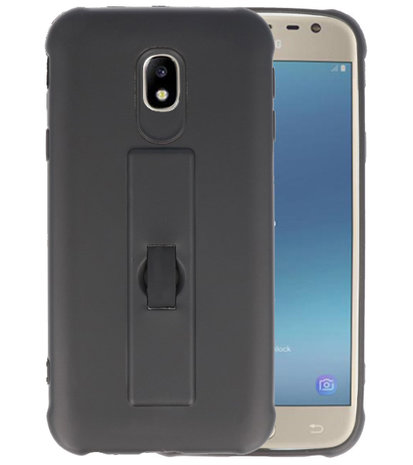 Zwart Carbon serie Zacht Case hoesje voor Samsung Galaxy J3 2017