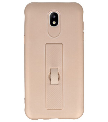 Goud Carbon serie Zacht Case hoesje voor Samsung Galaxy J5 2017