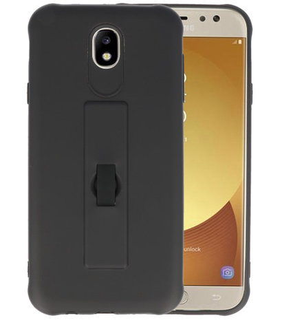 Zwart Carbon serie Zacht Case hoesje voor Samsung Galaxy J7 2017 / Pro