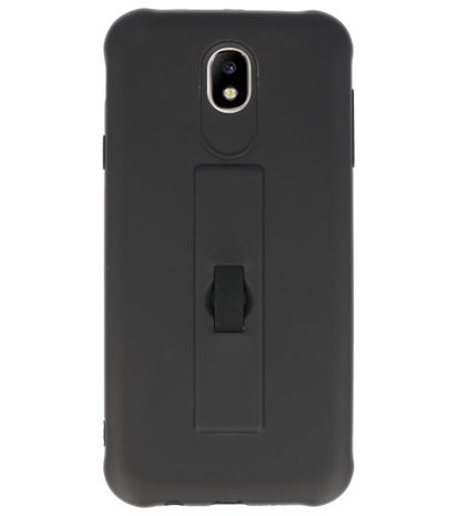 Zwart Carbon serie Zacht Case hoesje voor Samsung Galaxy J7 2017 / Pro