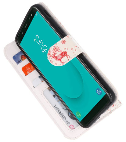 Hert booktype wallet case Hoesje voor Samsung Galaxy J8