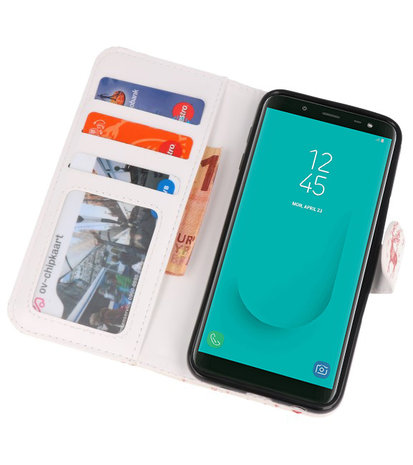 Hert booktype wallet case Hoesje voor Samsung Galaxy J8