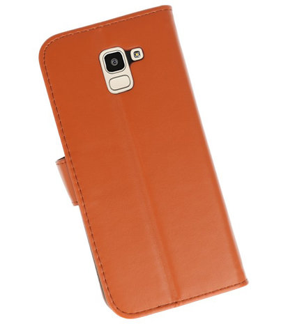 Mocca booktype wallet case Hoesje voor Samsung Galaxy J8