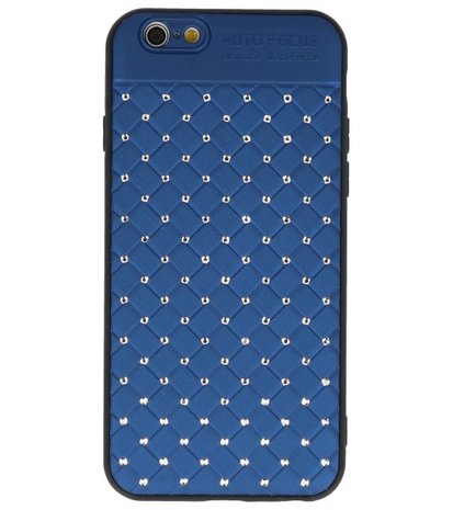 Blauw Diamand Geweven hard case hoesje voor Apple iPhone 6 / 6s