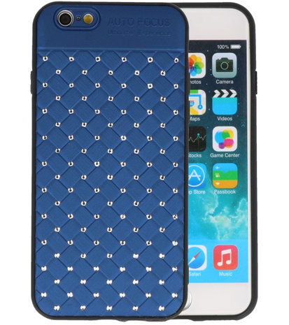 Blauw Diamand Geweven hard case hoesje voor Apple iPhone 6 / 6s