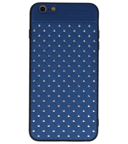 Blauw Diamand Geweven hard case hoesje voor Apple iPhone 6 Plus / 6s Plus