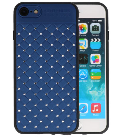 Blauw Diamand Geweven hard case hoesje voor Apple iPhone 7 / 8